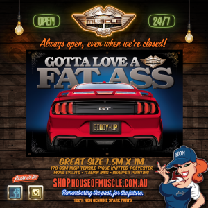 MUSTANG FAT ASS BANNER