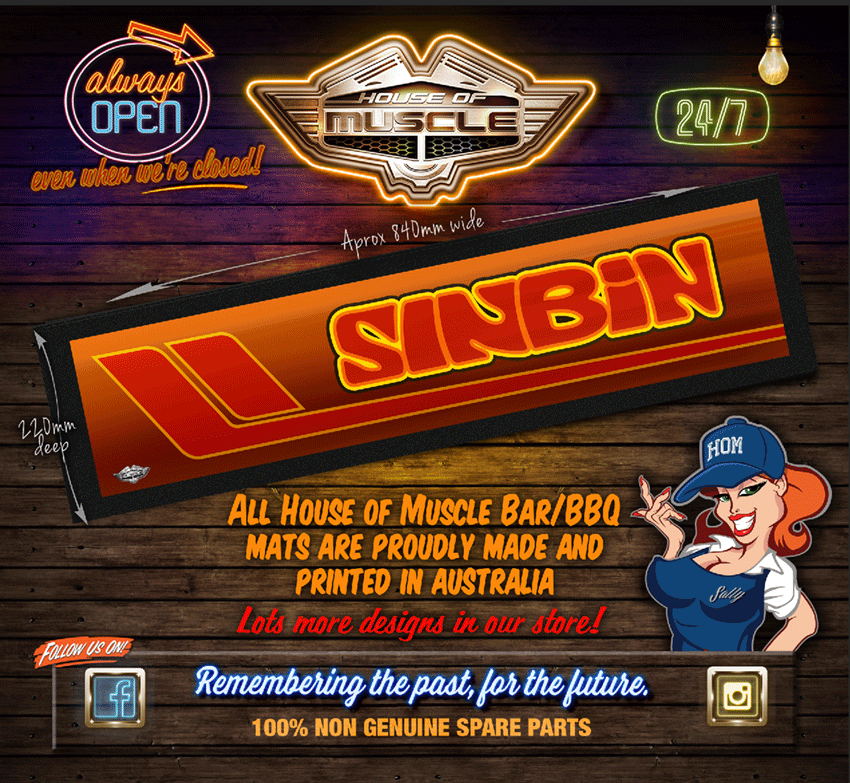 SIN BIN SANDMAN BAR MAT